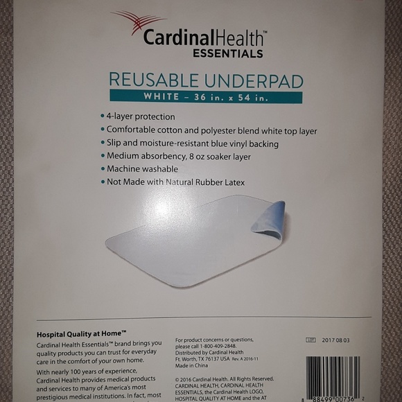 Cardinal Health Essential Other New Reusable Underpads Two Sizes